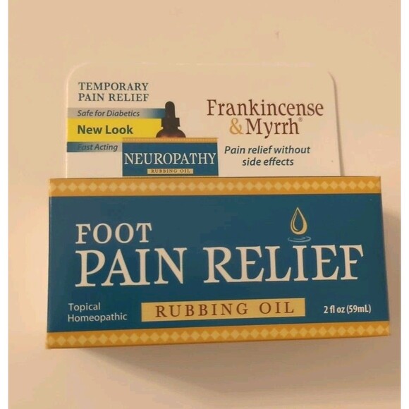 NEW Frankincense & Myrrh Foot Pain Relief Rubbing Oil 2 fl oz Liq - Picture 5 of 8